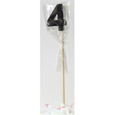 Black Glitter Long Stick Candle