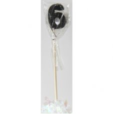 Black Glitter Long Stick Candle