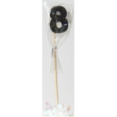 Black Glitter Long Stick Candle