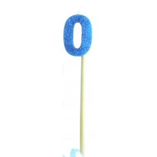 Blue Glitter Long Stick Candle
