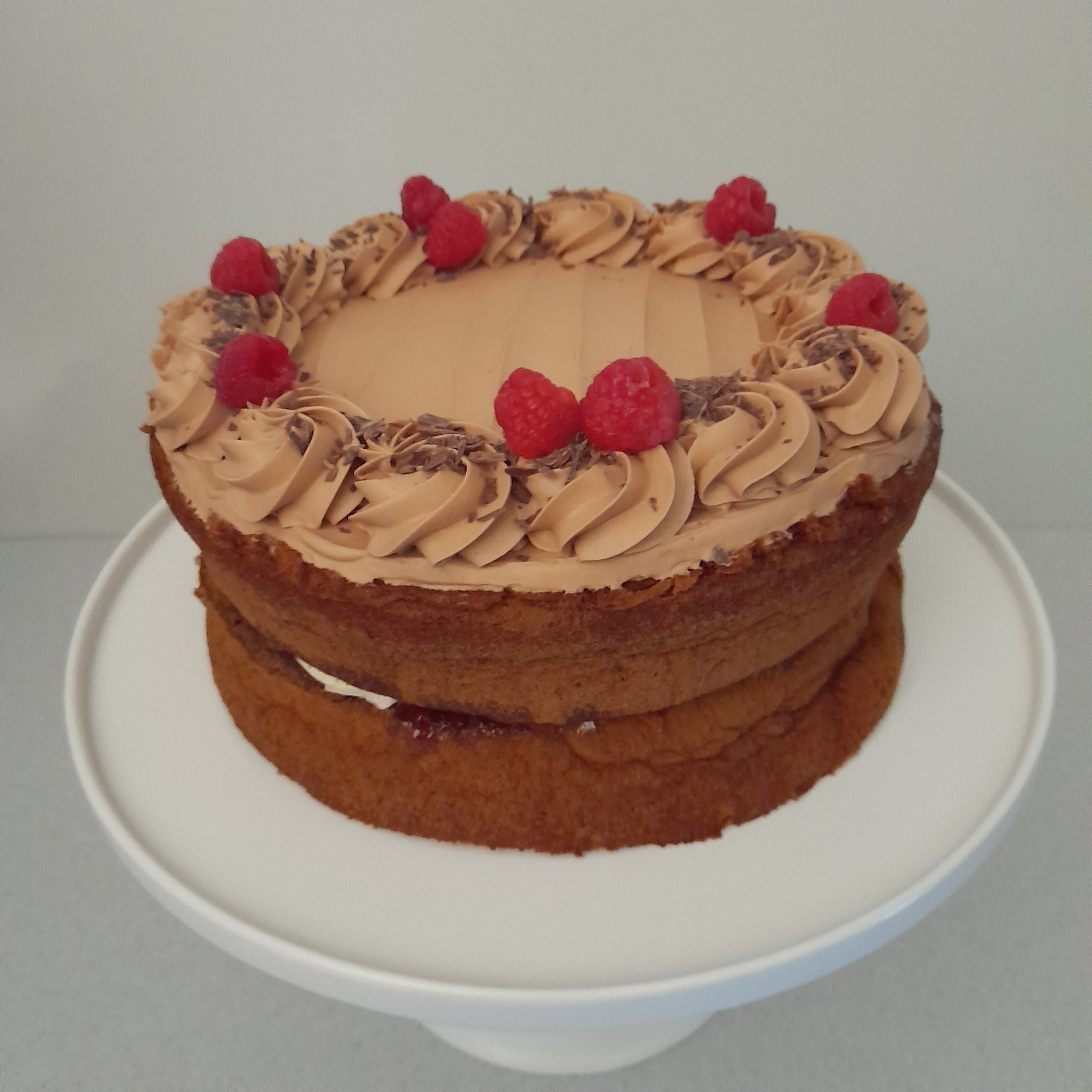 Chocolate Raspberry Sponge Cake – Constant Craving Cakes