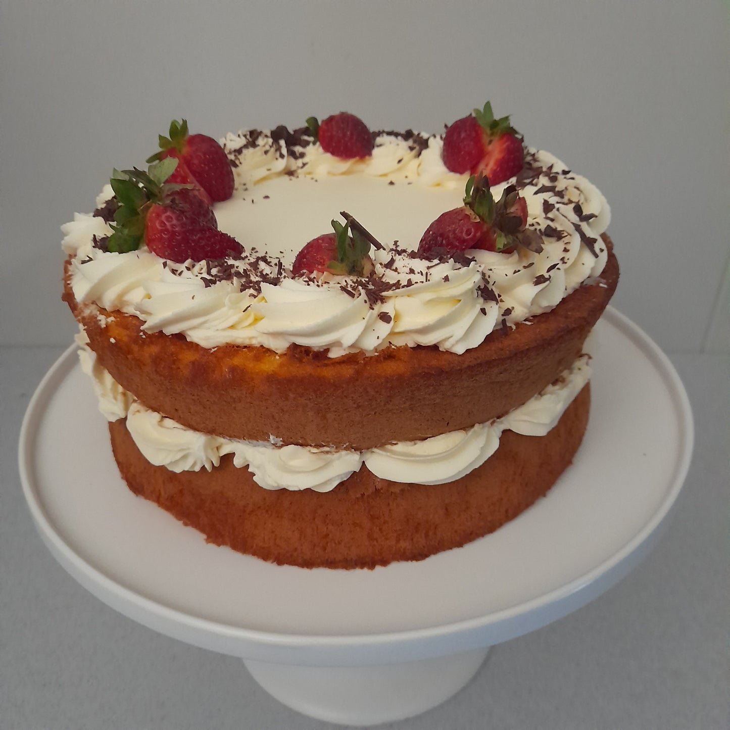 Strawberries and Cream Sponge Cake