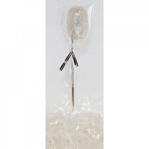 White Glitter Long Stick Candle