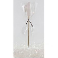 White Glitter Long Stick Candle