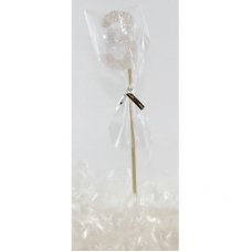 White Glitter Long Stick Candle