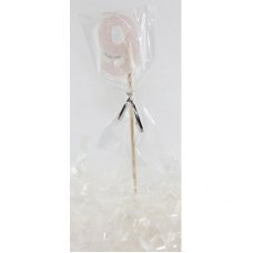 White Glitter Long Stick Candle