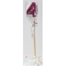 Pink Glitter Long Stick Candle