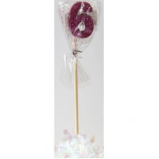 Pink Glitter Long Stick Candle