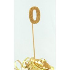 Gold Glitter Long Stick Candle