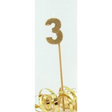 Gold Glitter Long Stick Candle