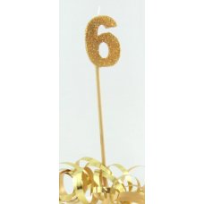 Gold Glitter Long Stick Candle