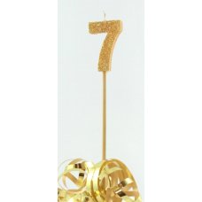 Gold Glitter Long Stick Candle