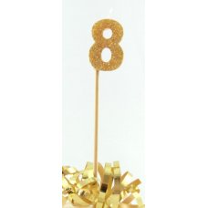 Gold Glitter Long Stick Candle